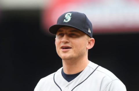 WASHINGTON, DC – MAY 25: Kyle Seager #15 of the Seattle Mariners looks on during a baseball game against the Washington Nationals at Nationals Park on May 25, 2017 in Washington, DC. The Mariners won 4-2. (Photo by Mitchell Layton/Getty Images)