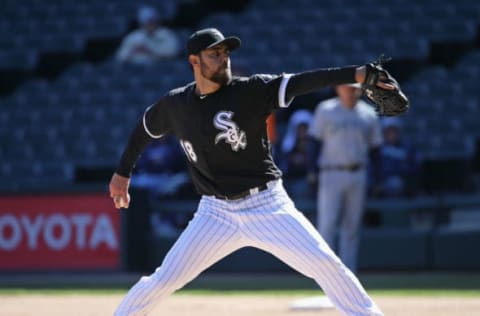 CHICAGO, IL – APRIL 25: Joakim Soria #48 of the Chicago White Sox pitches against the Seattle Mariners at Guaranteed Rate Field on April 25, 2018, in Chicago, Illinois. The Mariners defeated the Whtie Sox 4-3. (Photo by Jonathan Daniel/Getty Images)