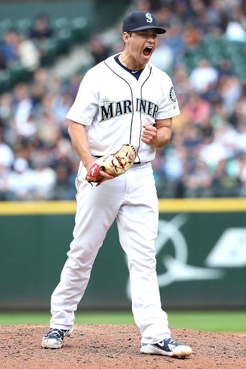 SEATTLE, WA – JUNE 13: Marco Gonzales of the Seattle Mariners reacts after striking out Martin Maldonado. (Photo by Abbie Parr/Getty Images)