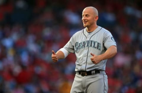 ANAHEIM, CA – JULY 12: Kyle Seager #15 of the Seattle Mariners looks on during the first inning of a game at against the Los Angeles Angels of Anaheim Angel Stadium on July 12, 2018 in Anaheim, California. (Photo by Sean M. Haffey/Getty Images)