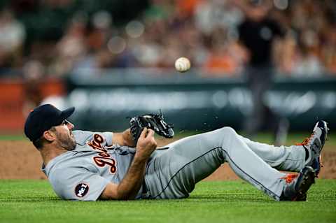 BALTIMORE, MD – AUGUST 04: Starting pitcher Justin Verlander