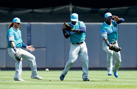 NEW YORK, NY – AUGUST 27: (L-R) Ben Gamel Mariners