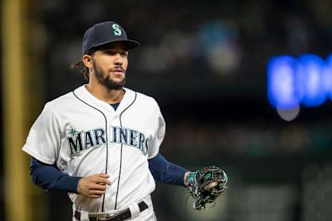 SEATTLE, WA – SEPTEMBER 28: Shortstop J.P. Crawford #3 of the Seattle Mariners jogs off the field during a game against the Oakland Athletics at T-Mobile Park on September 28, 2019, in Seattle, Washington. The Athletics won 1-0. (Photo by Stephen Brashear/Getty Images)