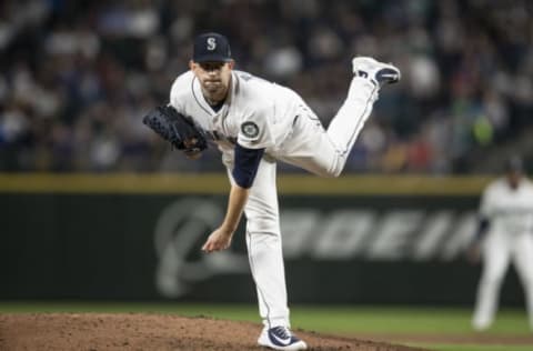 SEATTLE, WA – SEPTEMBER 29: Starter James Paxton #65 of the Seattle Mariners delivers a pitch during a game against the Texas Rangers at Safeco Field on September 29, 2018 in Seattle, Washington. The Mariners won the game 4-1. (Photo by Stephen Brashear/Getty Images)