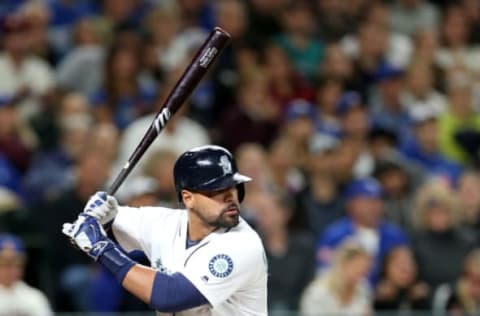 SEATTLE – SEPTEMBER 20: Franklin Gutierrez #21 of the Seattle Mariners bats during the game against the Toronto Blue Jays at Safeco Field on September 20, 2016 in Seattle, Washington. The Blue Jays defeated the Mariners 10-2. (Photo by Rob Leiter/MLB Photos via Getty Images)