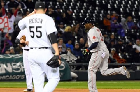 May 4, 2016; Chicago, IL, USA; Boston Red Sox designated hitter 