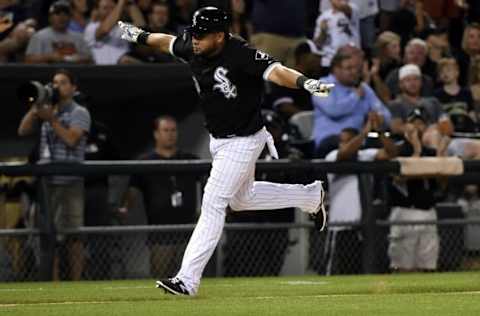 Jun 24, 2016; Chicago, IL, USA; Chicago White Sox left fielder 