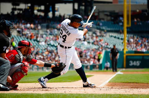 Aug 28, 2016; Detroit, MI, USA; Detroit Tigers first baseman 