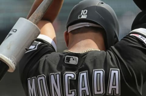 CHICAGO, ILLINOIS – APRIL 17: Yoan Moncada #10 of the Chicago White Sox prepares to bat against the Kansas City Royals at Guaranteed Rate Field on April 17, 2019 in Chicago, Illinois. (Photo by Jonathan Daniel/Getty Images)