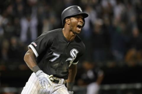 CHICAGO, ILLINOIS – APRIL 26: Tim Anderson #7 of the Chicago White Sox celebrates after hitting a walk-off home run in the 9th inning against the Detroit Tigers at Guaranteed Rate Field on April 26, 2019 in Chicago, Illinois. The White Sox defeated the Tigers 12-11. (Photo by Jonathan Daniel/Getty Images)