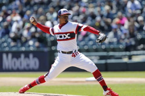 CHICAGO, ILLINOIS – APRIL 28: Reynaldo Lopez #40 of the Chicago White Sox pitches in the first inning during the game against the Detroit Tigers at Guaranteed Rate Field on April 28, 2019 in Chicago, Illinois. (Photo by Nuccio DiNuzzo/Getty Images)