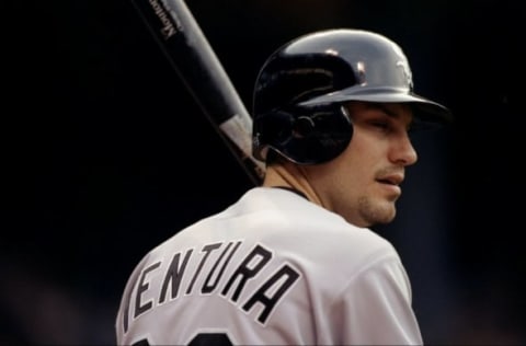 30 May 1998: Robin Ventura #23 of the Chicago White Sox in action during a game against the Detroit Tigers at the Tiger Stadium in Detroit, Michigan. The Tigers defeated the White Sox 6-0.