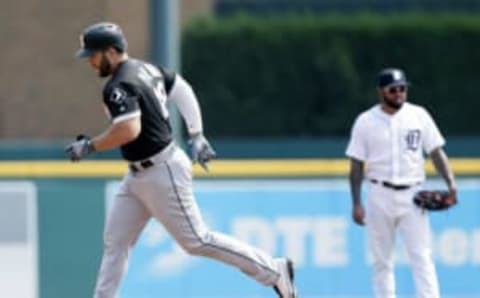 DETROIT, MI – AUGUST 26: Daniel Palka #18 of the Chicago White Sox rounds the bases past shortstop Ronny Rodriguez #60 of the Detroit Tigers after hitting a two-run home run against the Detroit Tigers during the third inning at Comerica Park on August 26, 2018 in Detroit, Michigan. (Photo by Duane Burleson/Getty Images)