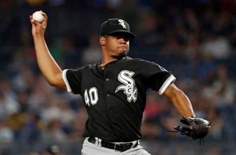 NEW YORK, NY – AUGUST 29: Reynaldo Lopez #40 of the Chicago White Sox pitches against the New York Yankees during the third inning at Yankee Stadium on August 29, 2018 in the Bronx borough of New York City. (Photo by Adam Hunger/Getty Images)