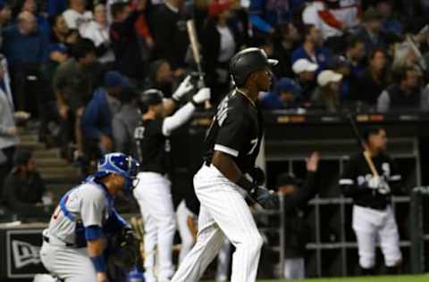 CHICAGO, IL – SEPTEMBER 22: Tim Anderson #7 of the Chicago White Sox watches his home run against the Chicago Cubs during the third inning on September 22, 2018 at Guaranteed Rate Field in Chicago, Illinois. (Photo by David Banks/Getty Images)