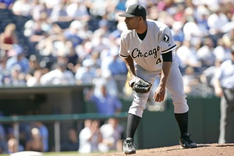 Damaso Marte of the Chicago White Sox. (Photo by G. N. Lowrance/Getty Images)