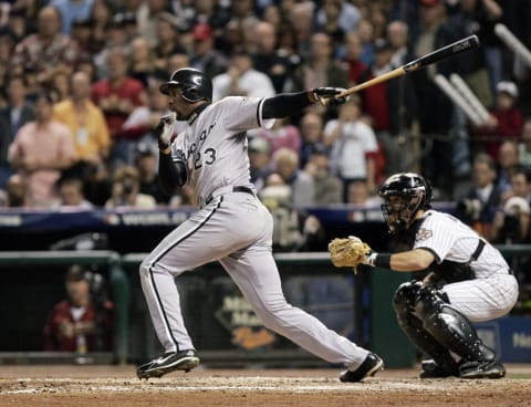 Jermaine Dye of the Chicago White Sox. (Photo by G. N. Lowrance/Getty Images)