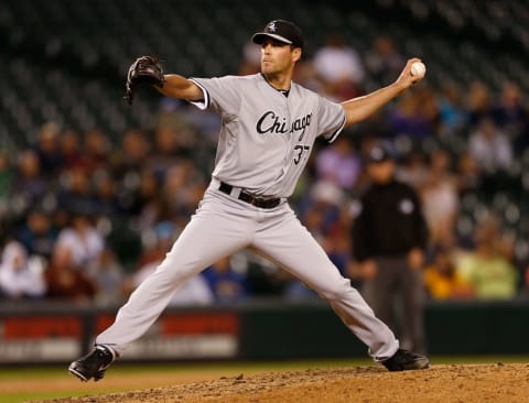 Matt Thornton of the Chicago White Sox. (Photo by Otto Greule Jr/Getty Images)