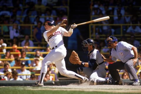 Chicago White Sox catcher Ron Karkovice. (Photo by: Jonathan Daniel/Getty Images)