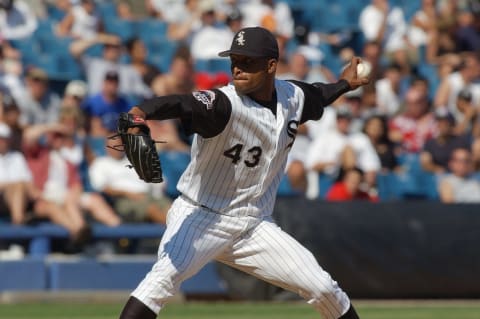 Damaso Marte of the Chicago White Sox. (Photo by Jonathan Daniel/Getty Images)