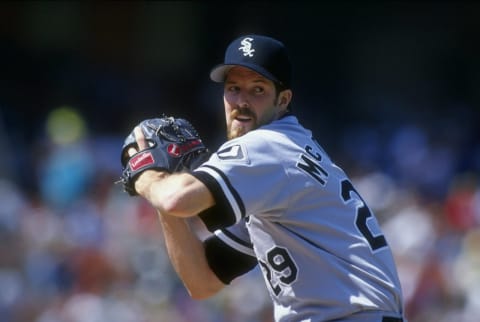 Jack McDowell of the Chicago White Sox. Mandatory Credit: Otto Greule Jr. /Allsport