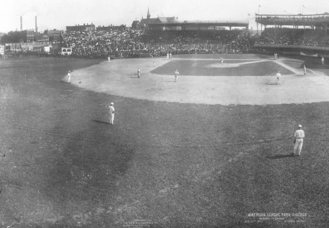 Before they were at Comiskey Park, the Chicago White Sox played at South Side Park from 1901-10. (Photo by Mark Rucker/Transcendental Graphics, Getty Images)