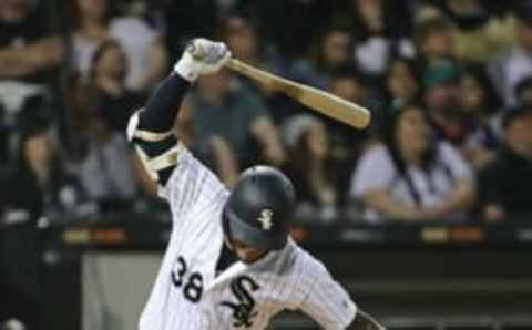 CHICAGO, IL – MAY 04: Omar Narvaez #38 of the Chicago White Sox throws his bat after striking out against the Minnesota Twins at Guaranteed Rate Field on May 4, 2018 in Chicago, Illinois. The Twins defeated the White Sox 6-4. (Photo by Jonathan Daniel/Getty Images)