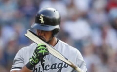 CLEVELAND, OH – MAY 29: Jose Abreu #79 of the Chicago White Sox walks back to the dugout to get another bat after breaking one on a foul ball against starting pitcher Mike Clevinger of the Cleveland Indians during the sixth inning at Progressive Field on May 29, 2018 in Cleveland, Ohio. The Indians defeated the White Sox 7-3. (Photo by Ron Schwane/Getty Images)