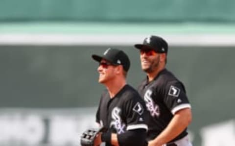 BOSTON, MA – JUNE 10: Charlie Tilson #22 of the Chicago White Sox and Daniel Palka #18 of the Chicago White Sox smile as they run in from the outfield after the victory over the Boston Red Sox at Fenway Park on June 10, 2018 in Boston, Massachusetts. (Photo by Omar Rawlings/Getty Images)