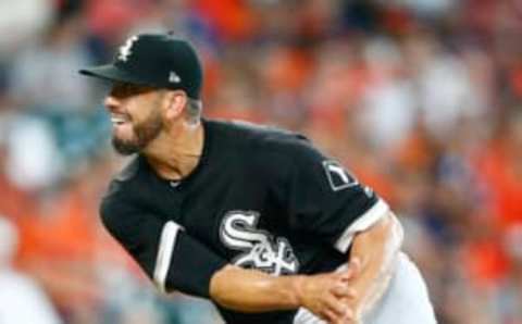 HOUSTON, TX – JULY 07: James Shields #33 of the Chicago White Sox pitches in the first inning against the Houston Astros at Minute Maid Park on July 7, 2018 in Houston, Texas. (Photo by Bob Levey/Getty Images)