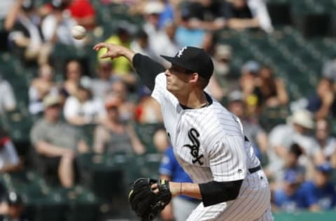 Jun 11, 2016; Chicago, IL, USA; Chicago White Sox relief pitcher Tyler Danish (60) delivers a pitch against the Kansas City Royals during the ninth inning at U.S. Cellular Field. Mandatory Credit: Kamil Krzaczynski-USA TODAY Sports