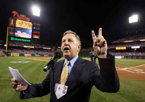 Dan Baker has been the P.A. announcer with the Phillies since 1972.