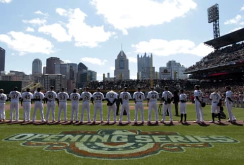 Apr 3, 2016; Pittsburgh, PA, USA; the Pittsburgh Pirates have made the postseason for three consecutive seasons as a Wildcard team. Our staff again picks them as a contender. Photo Credit: Charles LeClaire-USA TODAY Sports