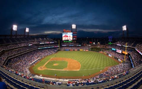 Jun 6, 2016; Philadelphia, PA, USA; General view of Citizens Bank Park during the fifth inning between the Philadelphia Phillies and the Chicago Cubs. Mandatory Credit: Bill Streicher-USA TODAY Sports