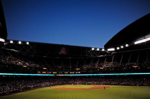 Jun 13, 2016; Phoenix, AZ, USA; General view of the game between the Arizona Diamondbacks and the Los Angeles Dodgers at Chase Field. Mandatory Credit: Matt Kartozian-USA TODAY Sports