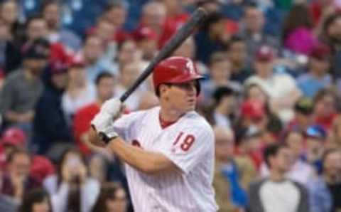 May 13, 2016; Philadelphia, PA, USA; Phillies rookie 1st baseman Joseph has emerged as a legitimate threat, but will he prove a longterm piece? Mandatory Credit: Bill Streicher-USA TODAY Sports