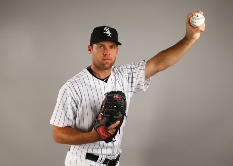 Feb 28, 2015; Glendale, AZ, USA; Chicago White Sox pitcher Joe Savery poses for a portrait during photo day at Camelback Ranch. Mandatory Credit: Mark J. Rebilas-USA TODAY Sports