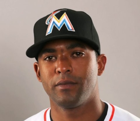 Feb 24, 2016; Jupiter, FL, USA; Miami Marlins relief pitcher Raudel Lazo (60) poses during photo day at Roger Dean Stadium. Mandatory Credit: Steve Mitchell-USA TODAY Sports