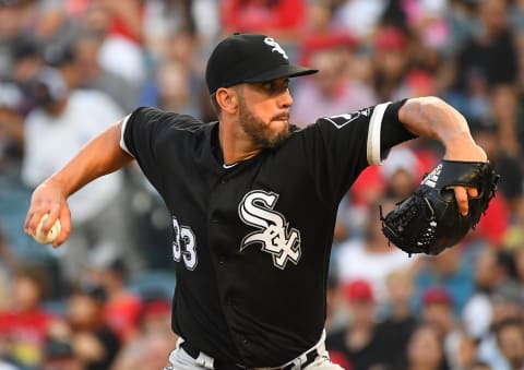 ANAHEIM, CA – JULY 25: James Shields #33 of the Chicago White Sox pitches in the first inning of the game against the Los Angeles Angels of Anaheim at Angel Stadium on July 25, 2018 in Anaheim, California. (Photo by Jayne Kamin-Oncea/Getty Images)