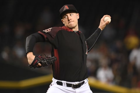 PHOENIX, AZ – AUGUST 03: Patrick Corbin #46 of the Arizona Diamondbacks delivers a pitch in the first inning of the MLB game against the San Francisco Giants at Chase Field on August 3, 2018 in Phoenix, Arizona. Phillies rumors (Photo by Jennifer Stewart/Getty Images)