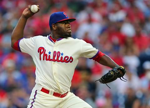 PHILADELPHIA, PA – AUGUST 18: Hector Neris #50 of the Philadelphia Phillies in action against the New York Mets during a game at Citizens Bank Park on August 18, 2018 in Philadelphia, Pennsylvania. (Photo by Rich Schultz/Getty Images)