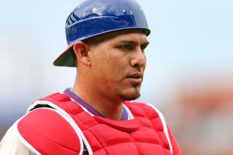 PHILADELPHIA, PA – AUGUST 18: Wilson Ramos #40 of the Philadelphia Phillies in action against the New York Mets during a game at Citizens Bank Park on August 18, 2018 in Philadelphia, Pennsylvania. (Photo by Rich Schultz/Getty Images)