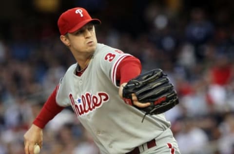 NEW YORK – JUNE 17: Kyle Kendrick #38 of the Philadelphia Phillies delivers a pitch against the New York Yankees on June 17, 2010 at Yankee Stadium in the Bronx borough of New York City. (Photo by Jim McIsaac/Getty Images)