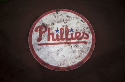 A general view of the Philadelphia Phillies batting circle (Photo by Mitchell Leff/Getty Images)