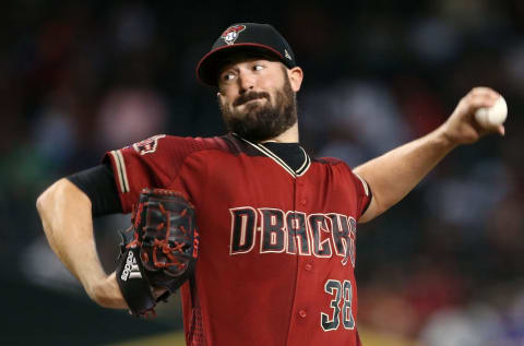 PHOENIX, AZ – SEPTEMBER 09: Robbie Ray #38 of the Arizona Diamondbacks pitches against the Atlanta Braves during the first inning of an MLB game at Chase Field on September 9, 2018 in Phoenix, Arizona. (Photo by Ralph Freso/Getty Images)