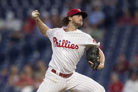 Aaron Nola, Philadelphia Phillies. (Photo by Mitchell Leff/Getty Images)