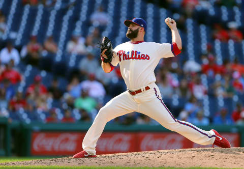 PHILADELPHIA, PA – SEPTEMBER 16: Adam Morgan #46 of the Philadelphia Phillies in action against the Miami Marlins during a game at Citizens Bank Park on September 16, 2018 in Philadelphia, Pennsylvania. (Photo by Rich Schultz/Getty Images)