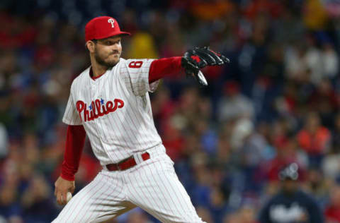 PHILADELPHIA, PA – SEPTEMBER 28: Drew Anderson #63 of the Philadelphia Phillies in action against the Atlanta Braves during a game at Citizens Bank Park on September 28, 2018 in Philadelphia, Pennsylvania. (Photo by Rich Schultz/Getty Images)