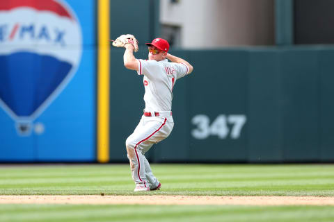 DENVER, CO – SEPTEMBER 27: Scott Kingery #4 of the Philadelphia Phillies plays shortstop during the game against the Colorado Rockies at Coors Field on September 27, 2018 in Denver, Colorado. The Rockies defeated the Phillies 6-4. (Photo by Rob Leiter/MLB Photos via Getty Images)