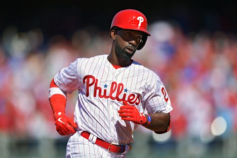 PHILADELPHIA, PA – MARCH 28: Andrew McCutchen #22 of the Philadelphia Phillies rounds the bases after hitting a home run in the first inning against the Atlanta Braves on Opening Day at Citizens Bank Park on March 28, 2019 in Philadelphia, Pennsylvania. (Photo by Drew Hallowell/Getty Images)